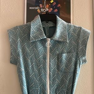 Vintage jumpsuit 1970s with pockets handmade